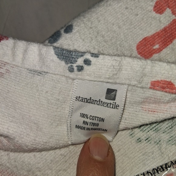 Standard‎ Textile White Cotton Footprint Baby Washcloths Set of 3 - Picture 3 of 3